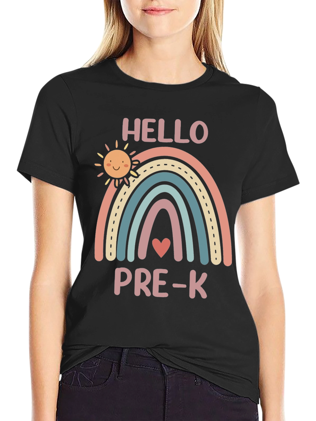 Hello Pre-K Rainbow Graphic Tee