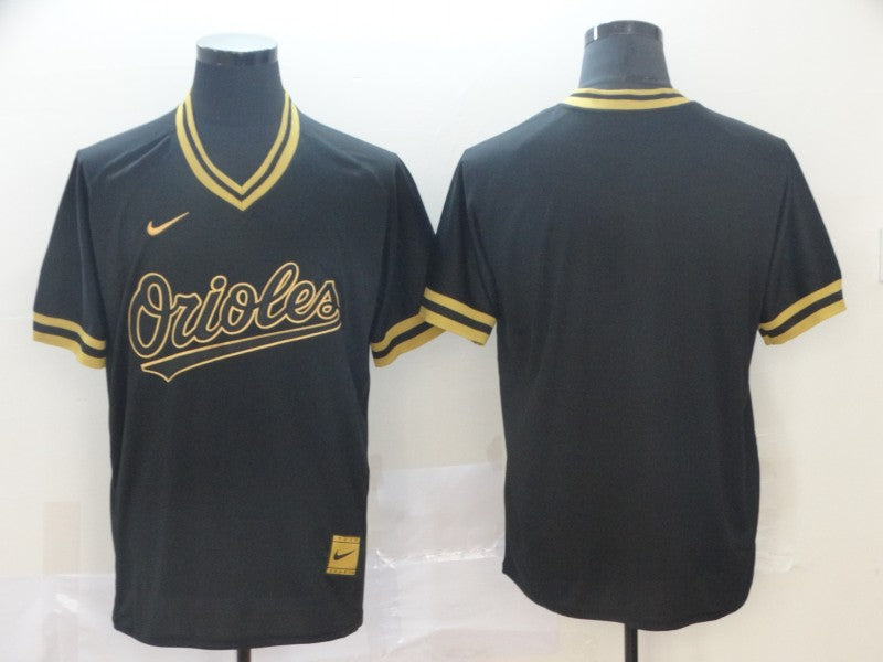 Men's Baltimore Orioles Black Replica Blank Jerseys