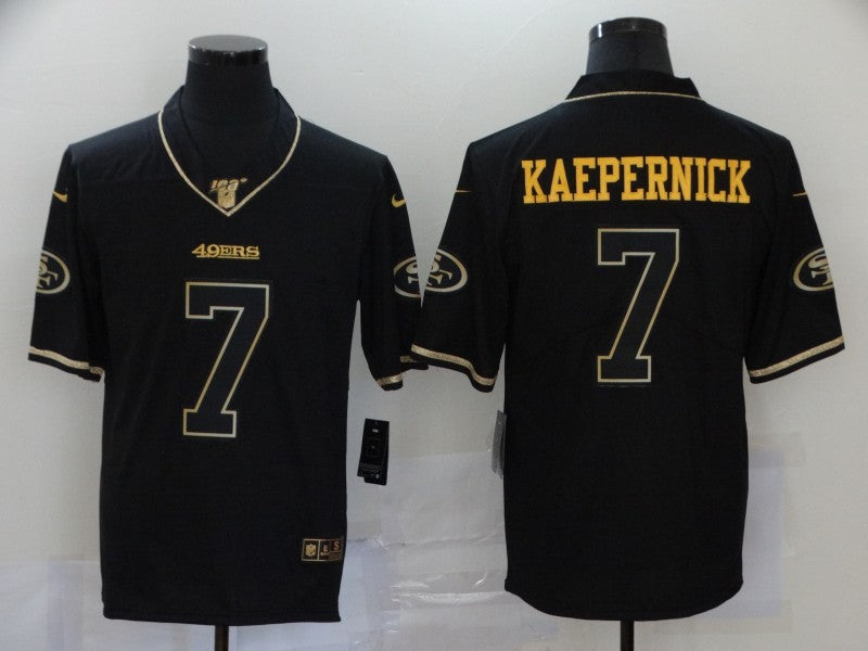 Men's San Francisco 49ers Colin Kaepernick #7 Black Authentic Game Jerseys
