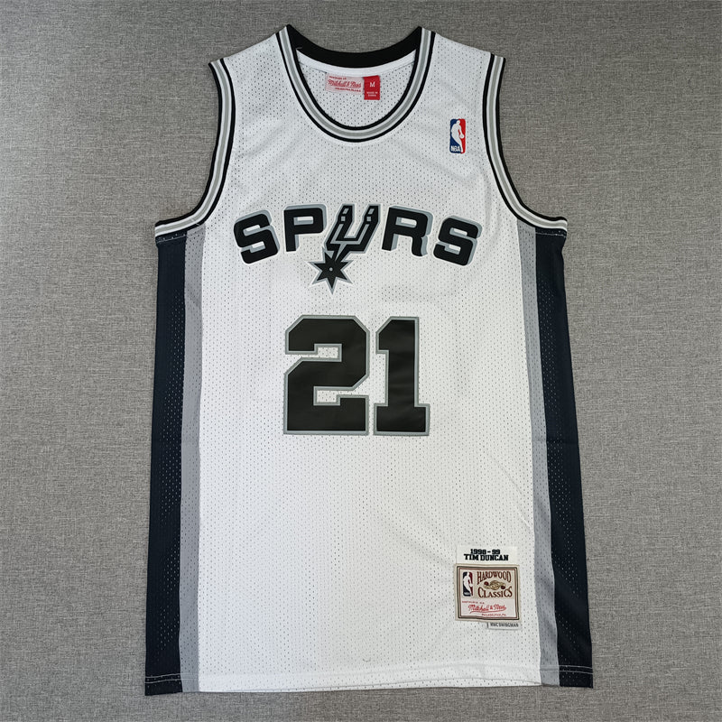 Men's San Antonio Spurs Tim Duncan White 1998-99 Classics Swingman Jerseys