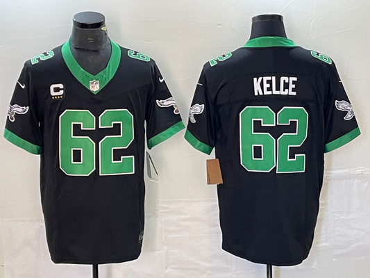 Men's Philadelphia Eagles Jason Kelce #62 Black Game Player Jerseys