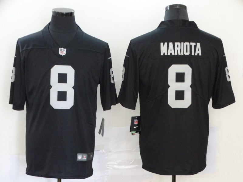 Men's Las Vegas Raiders Marcus Mariota #8 Black Game Jerseys