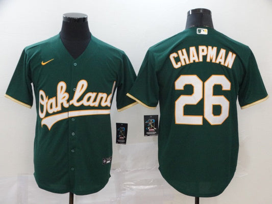 Men's Oakland Athletics Matt Chapman #26 Green Replica Baseball Jerseys