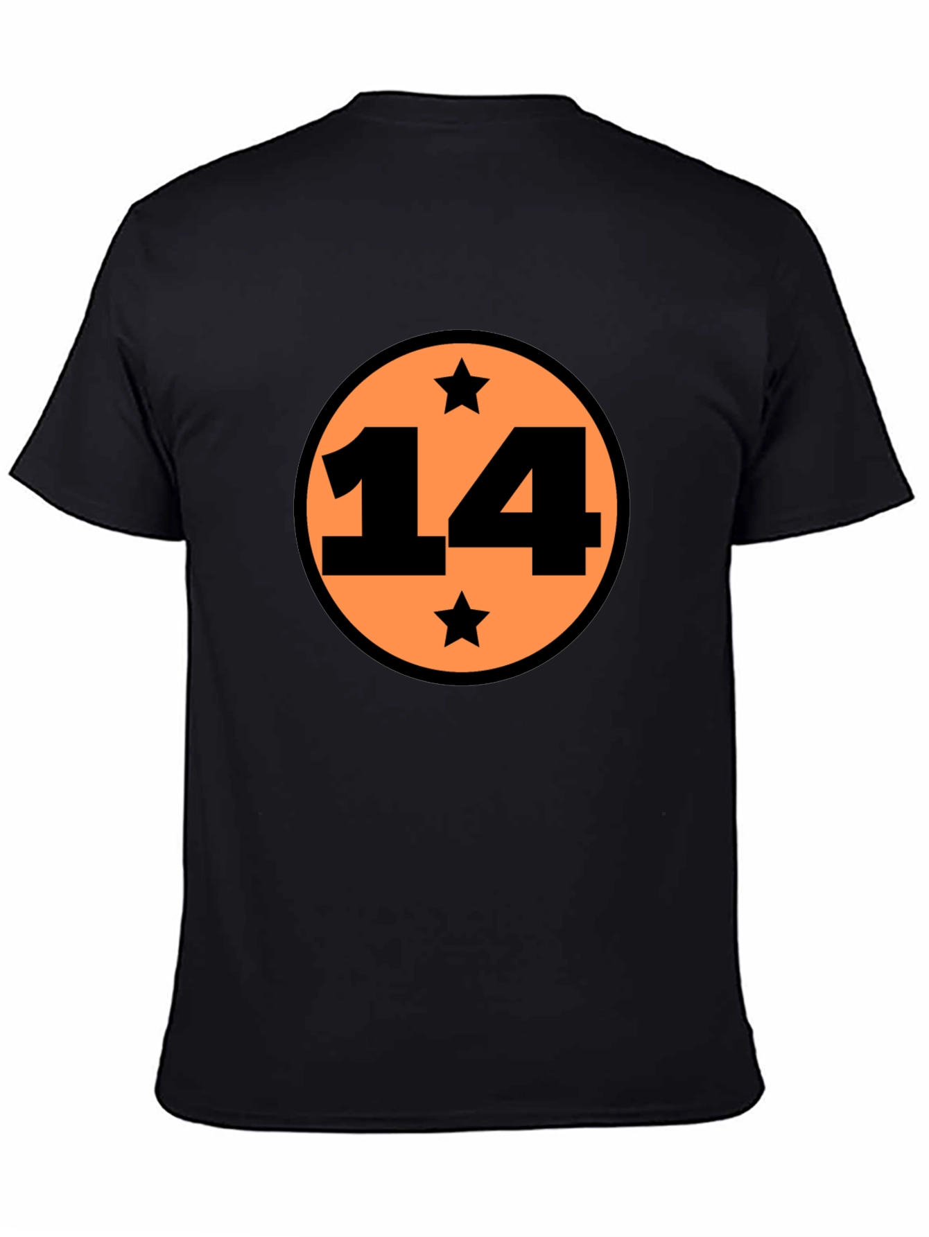 Dragonball Inspired Black T-Shirt with Number 14 Design