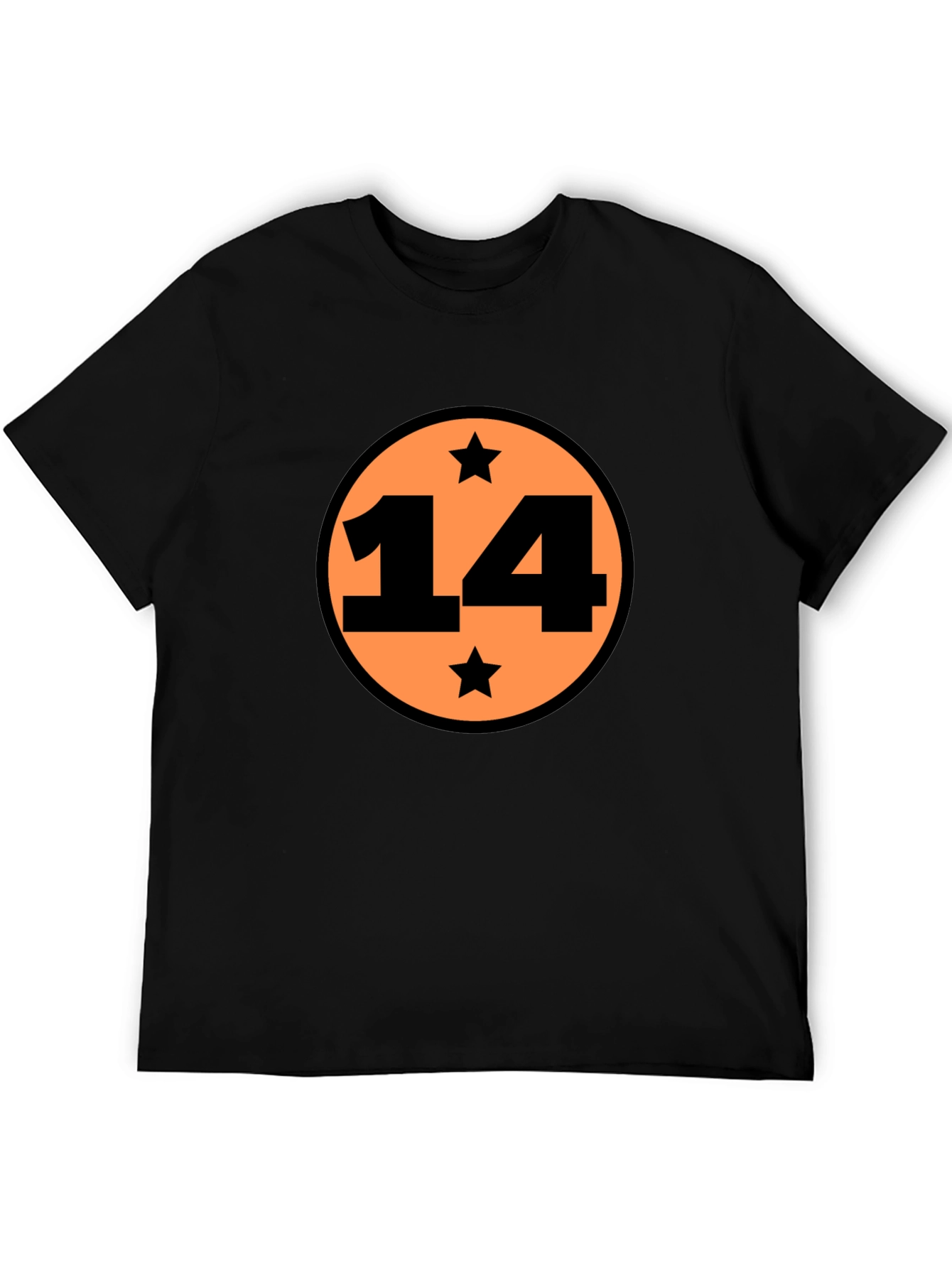 Dragonball Inspired Black T-Shirt with Number 14 Design