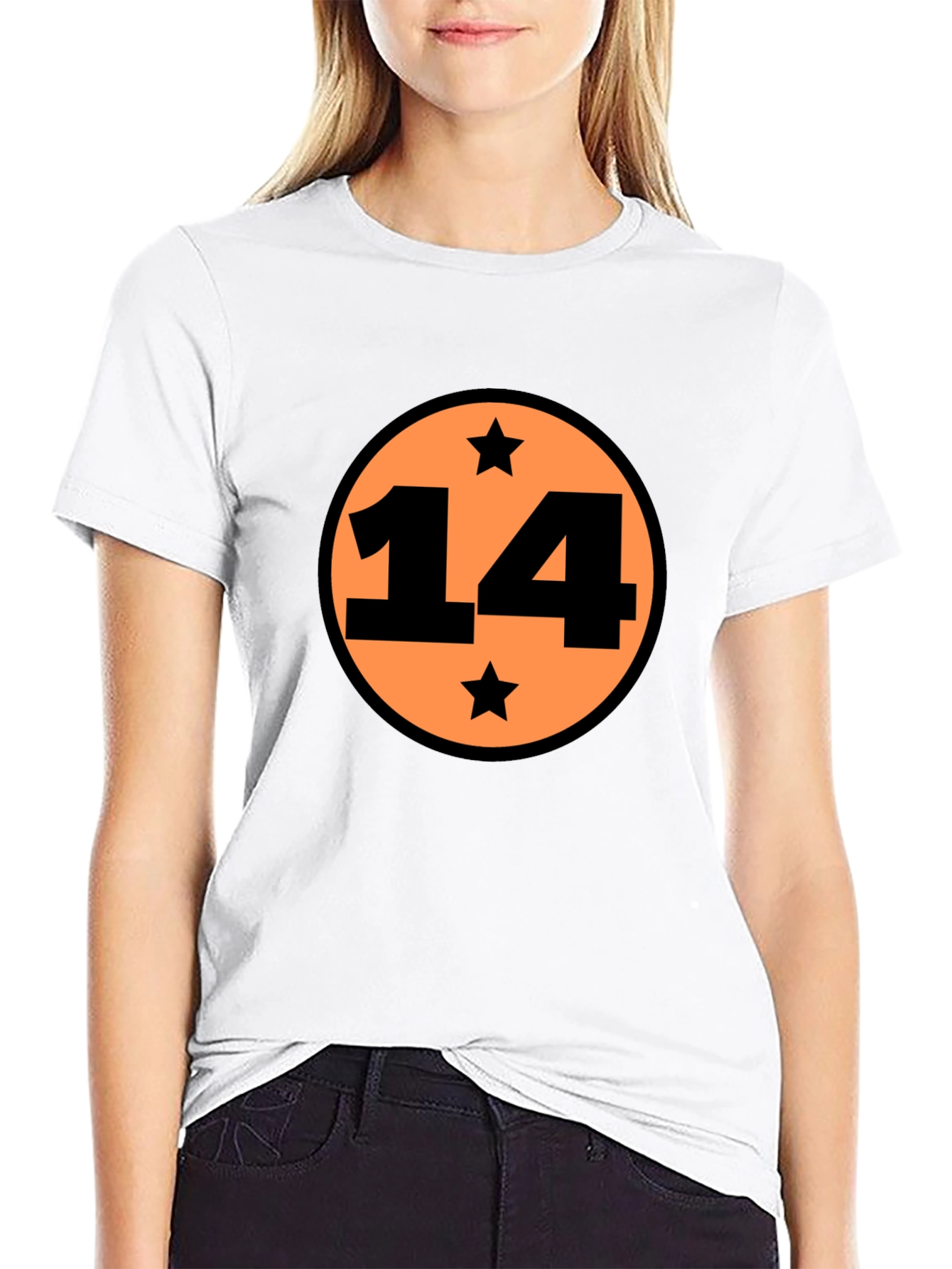 Dragonball Inspired Black T-Shirt with Number 14 Design