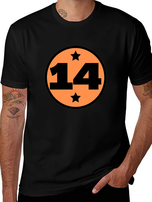 Dragonball Inspired Black T-Shirt with Number 14 Design