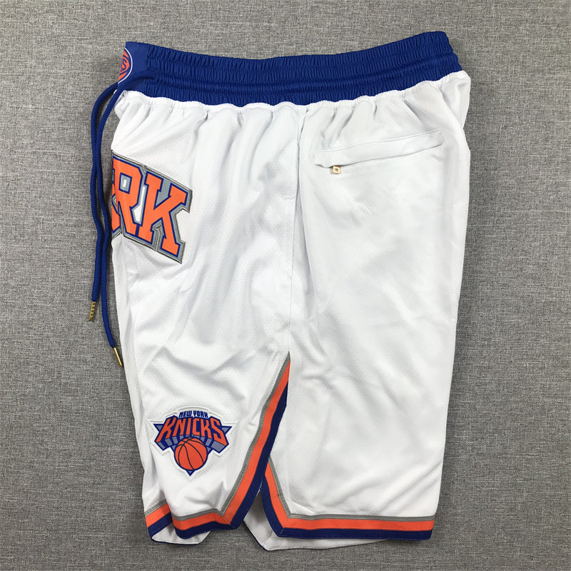 Men's New York Knicks White Association Edition Pocket Shorts1