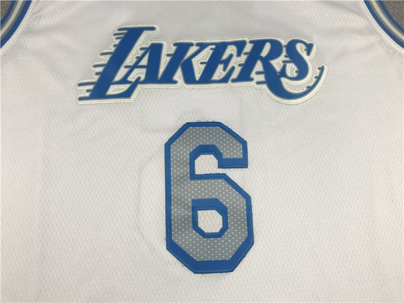 Men's Los Angeles Lakers LeBron James White 2020/21 Swingman Jerseys City Edition
