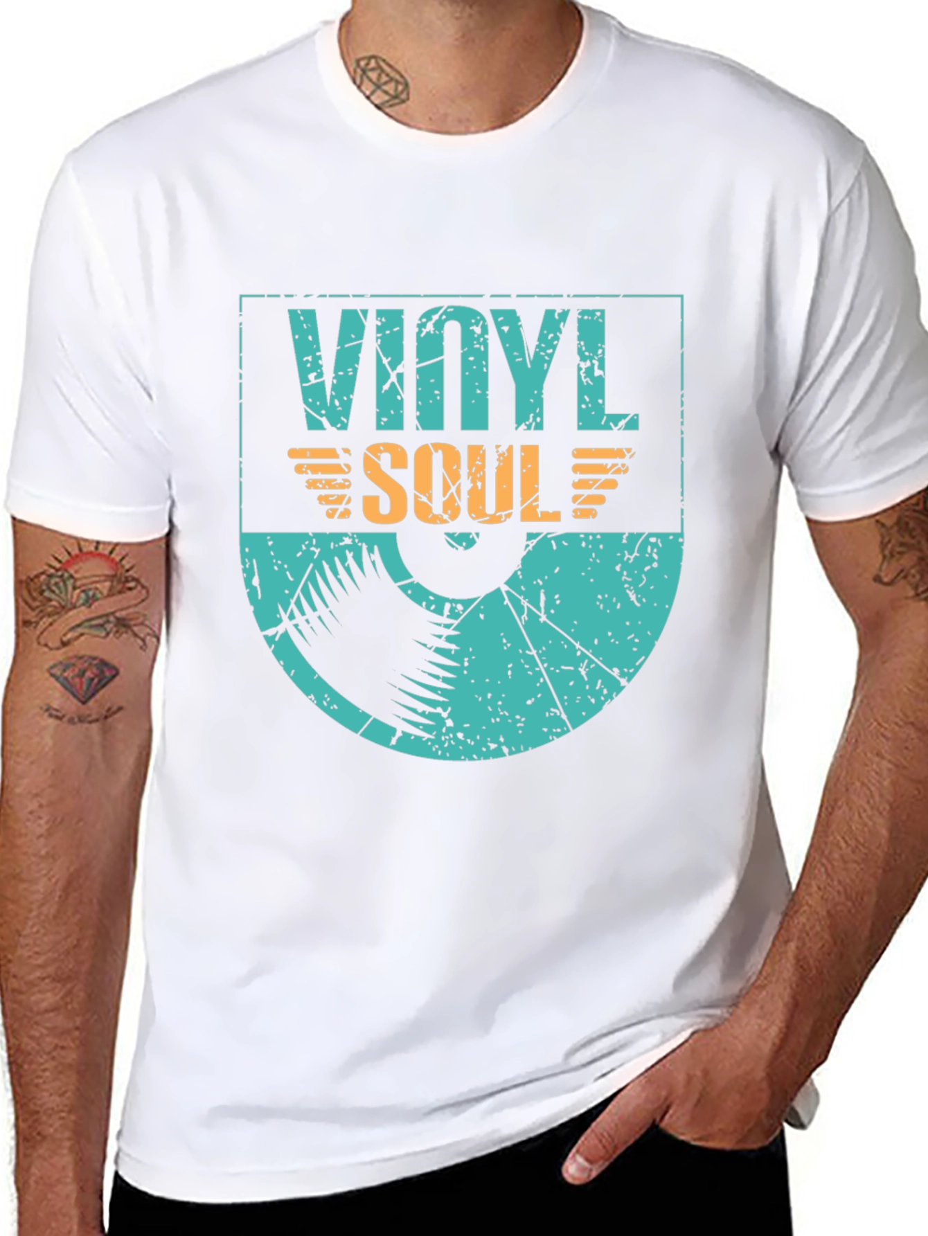 Vinyl Soul Graphic Tee - Retro Music Lover Shirt