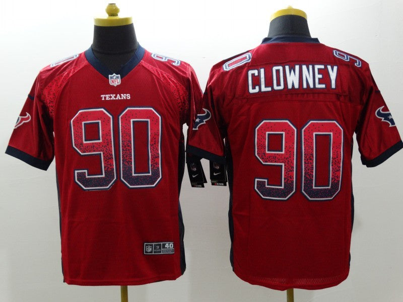 Men's Houston Texans Jadeveon Clowney #90 Red Game Jerseys