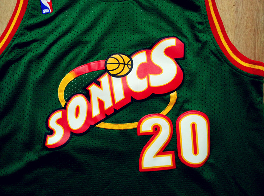 SuperSonics No. 20 Gloves Gary Payton Green 95-96 Classic Retro Premium Mesh Fan Edition Jersey