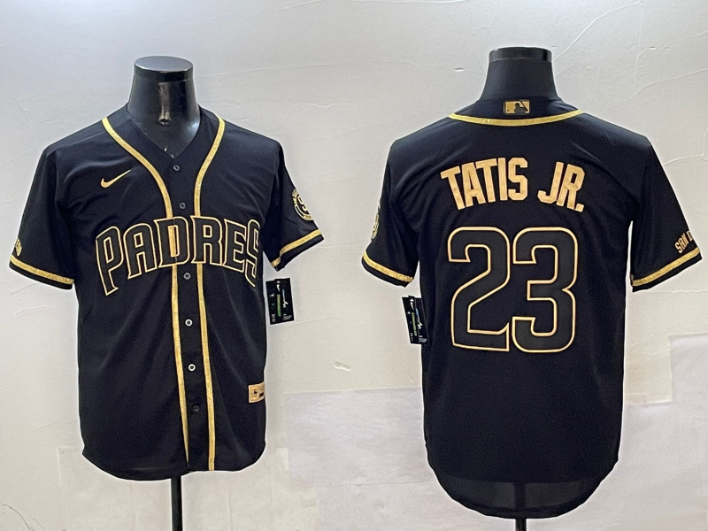 Men's San Diego Padres Fernando Tatis Jr. #23 Black Player Stitched Jerseys