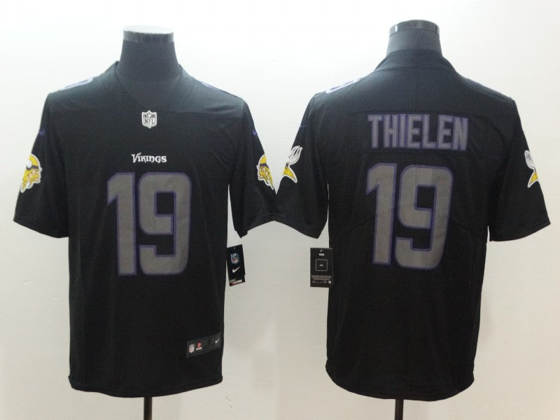 Men's Minnesota Vikings Adam Thielen #19 Black Game Player Jerseys