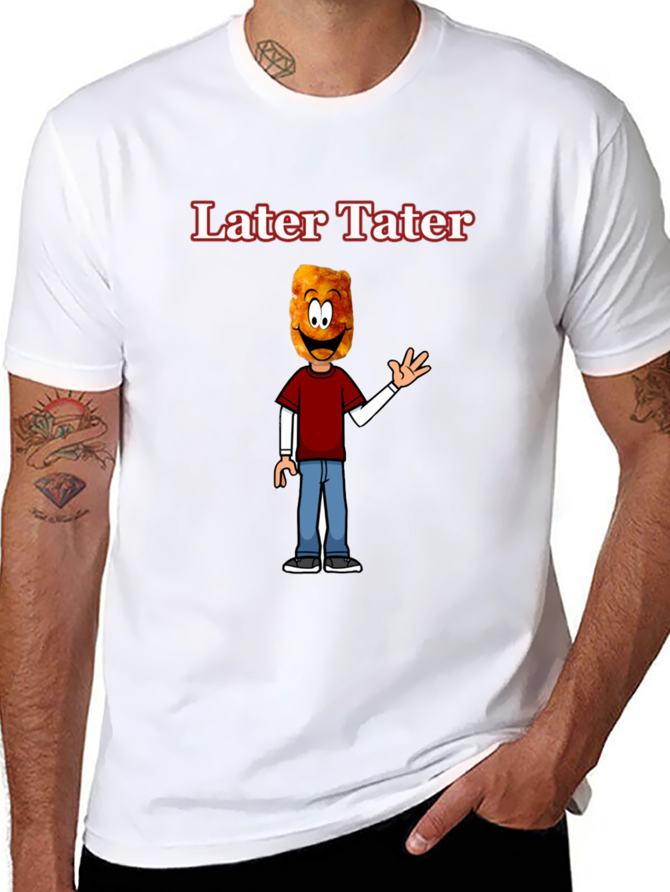 Later Tater Funny Graphic T-Shirt