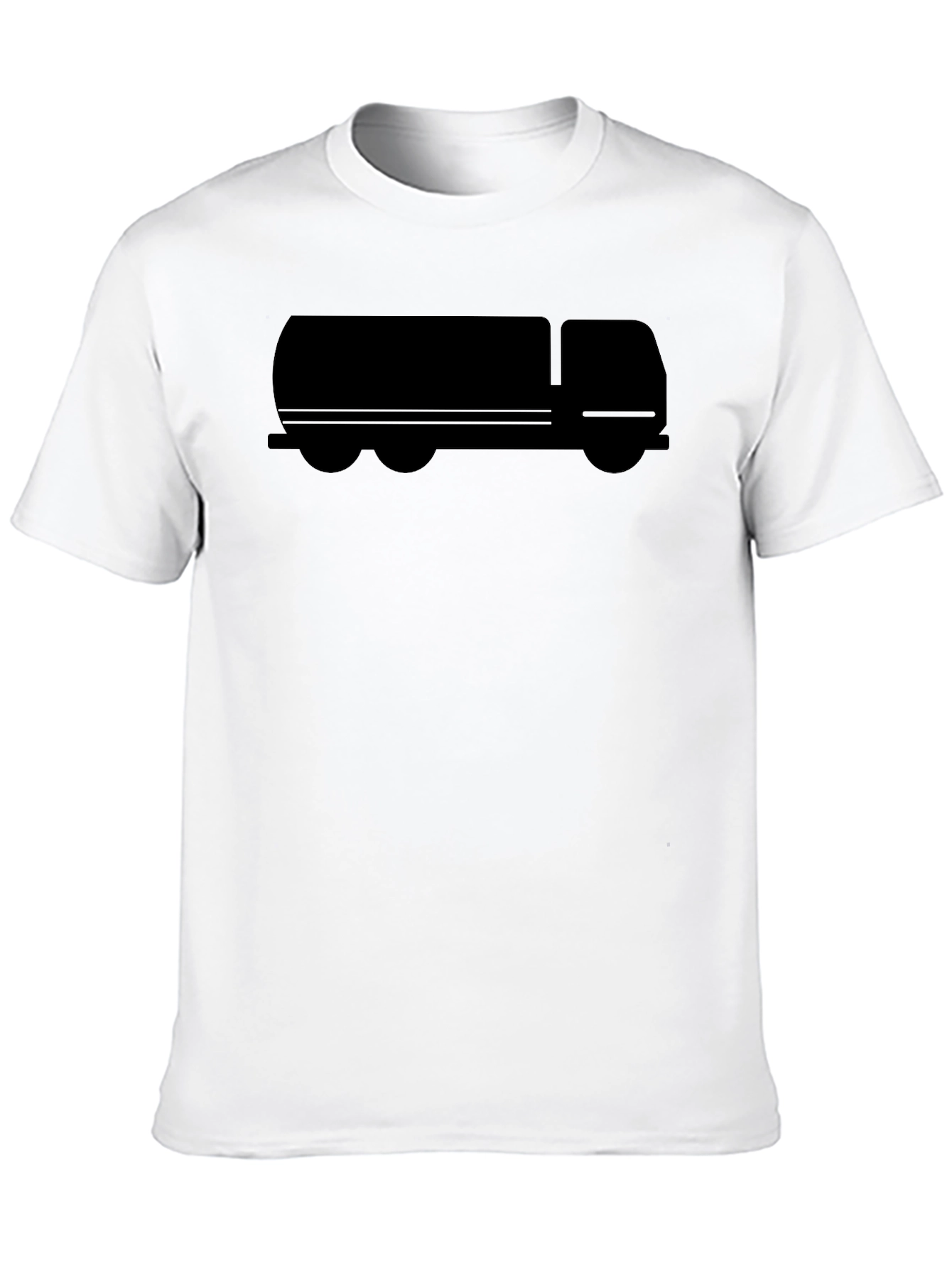 Tanker Truck Silhouette T-Shirt - Black