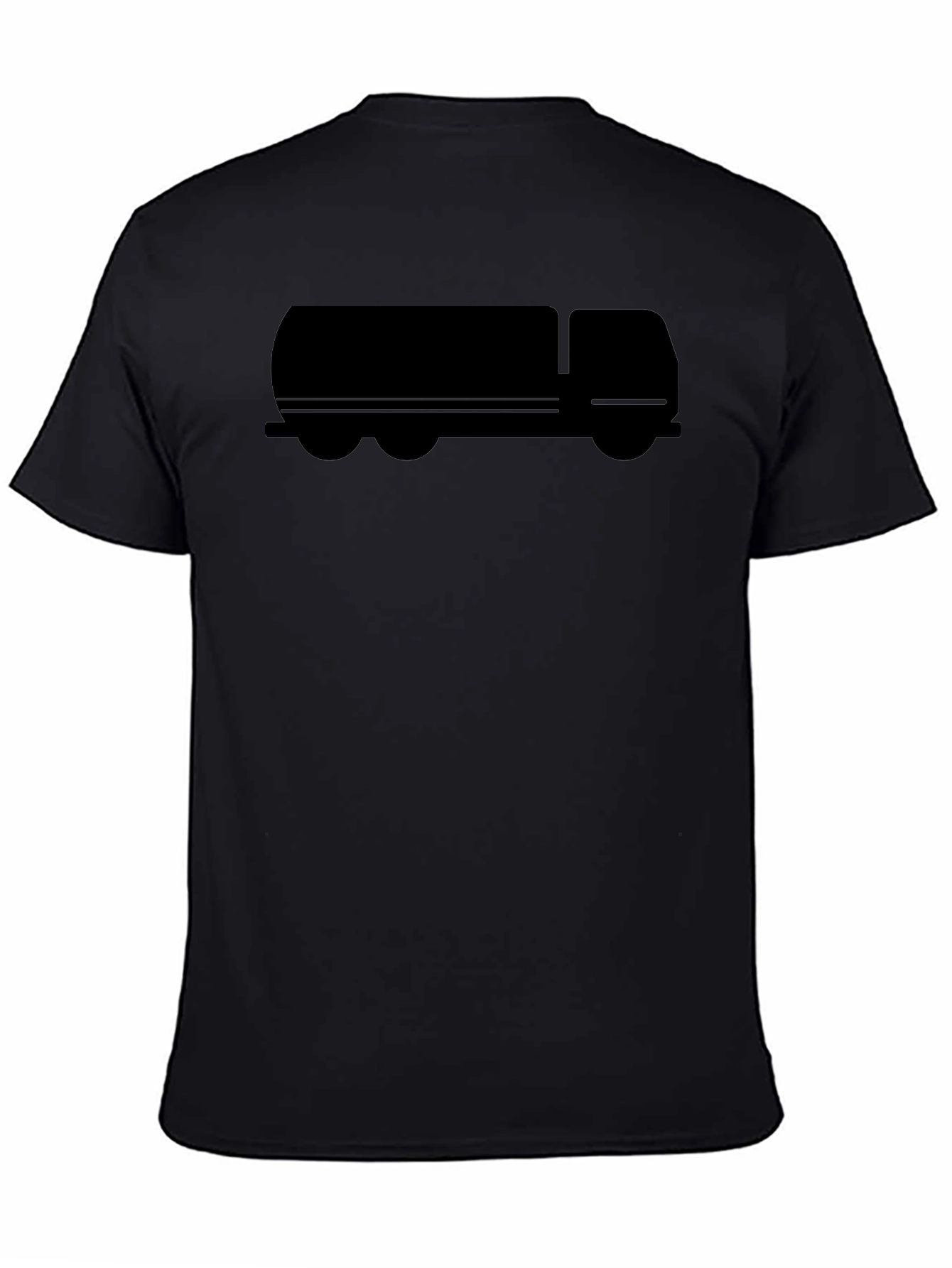 Tanker Truck Silhouette T-Shirt - Black