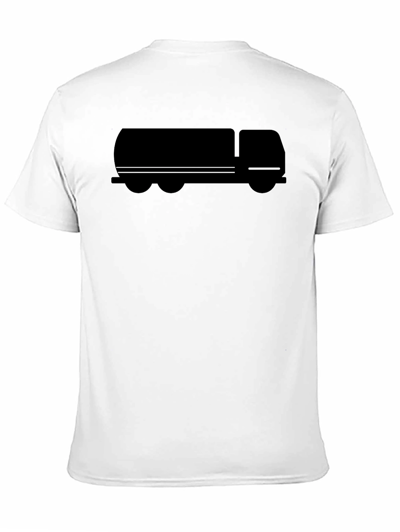 Tanker Truck Silhouette T-Shirt - Black