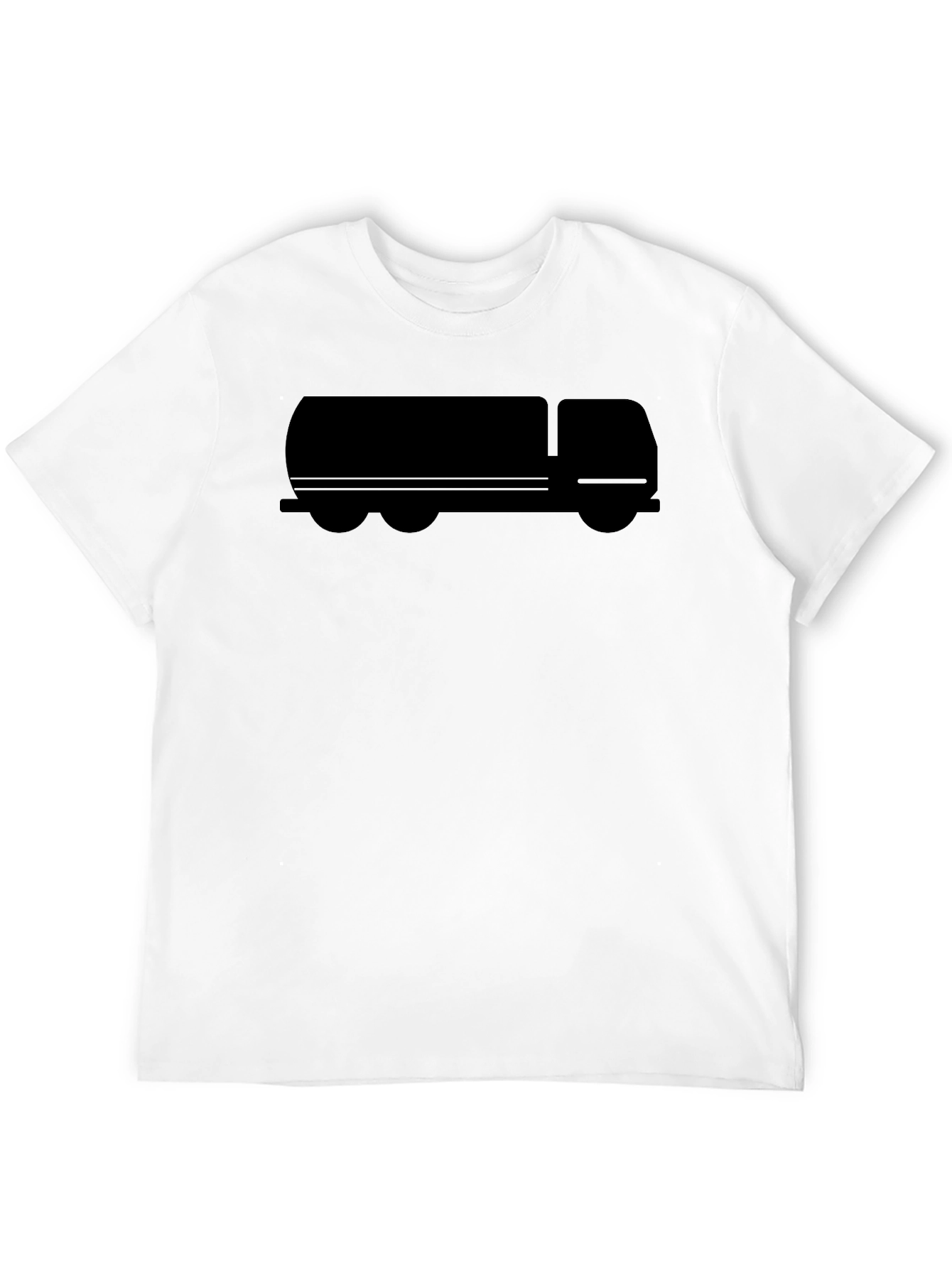 Tanker Truck Silhouette T-Shirt - Black