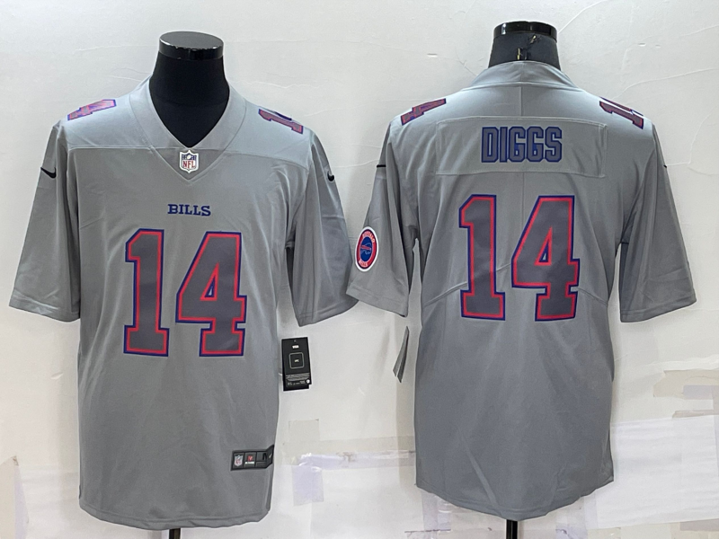 Men's Buffalo Bills Stefon Diggs #14 Gray Atmosphere Fashion Game Jerseys