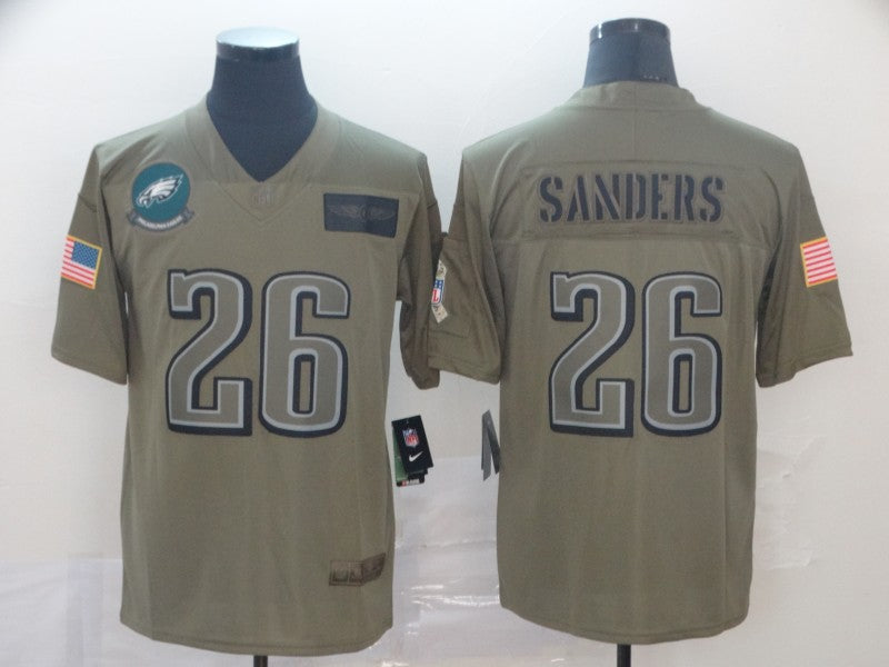 Men's Philadelphia Eagles Miles Sanders #26 Brown Game Jerseys