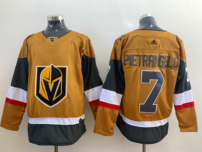 Men's Vegas Golden Knights Alex Pietrangelo #7 Gold Home Primegreen Authentic Player Jerseys