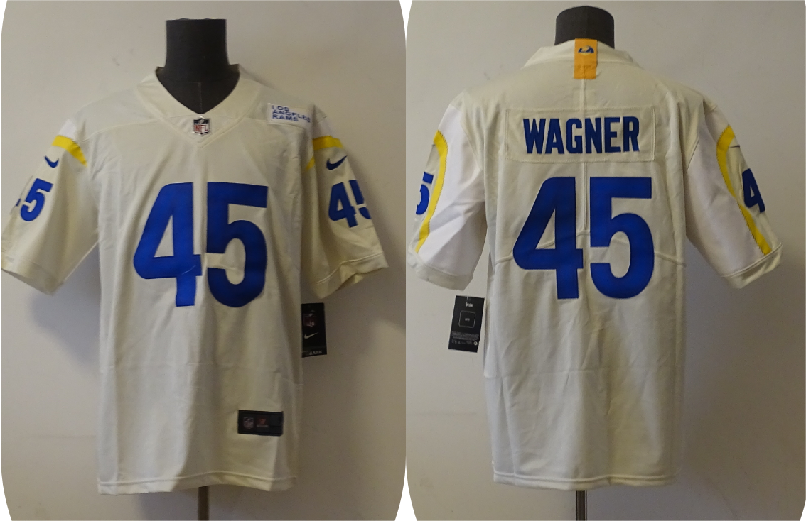 Men's Los Angeles Rams Bobby Wagner #45 Beige Game Jerseys
