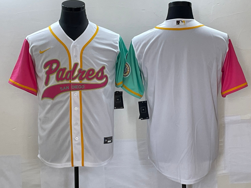 Men's San Diego Padres White City Connect Replica Blank Jerseys Joint Edition
