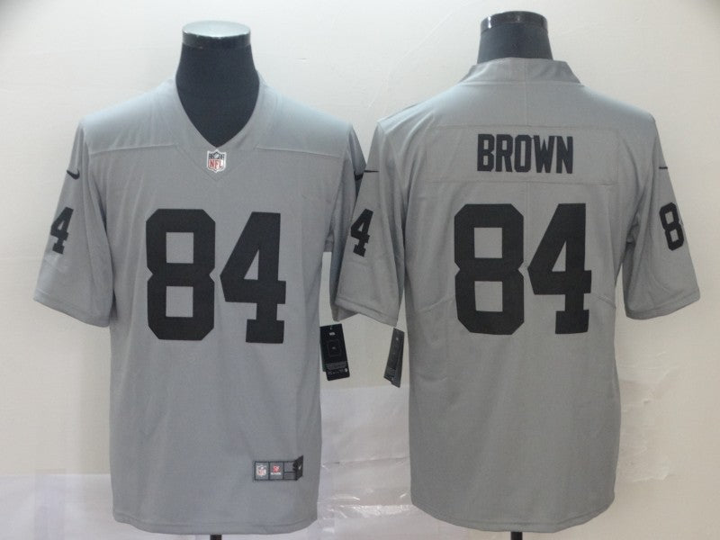 Men's Las Vegas Raiders Antonio Brown #84 Gray Inverted Legend Jerseys
