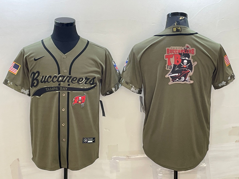 Men's Tampa Bay Buccaneers Olive 2022 Salute To Service Retired Player Limited Jerseys