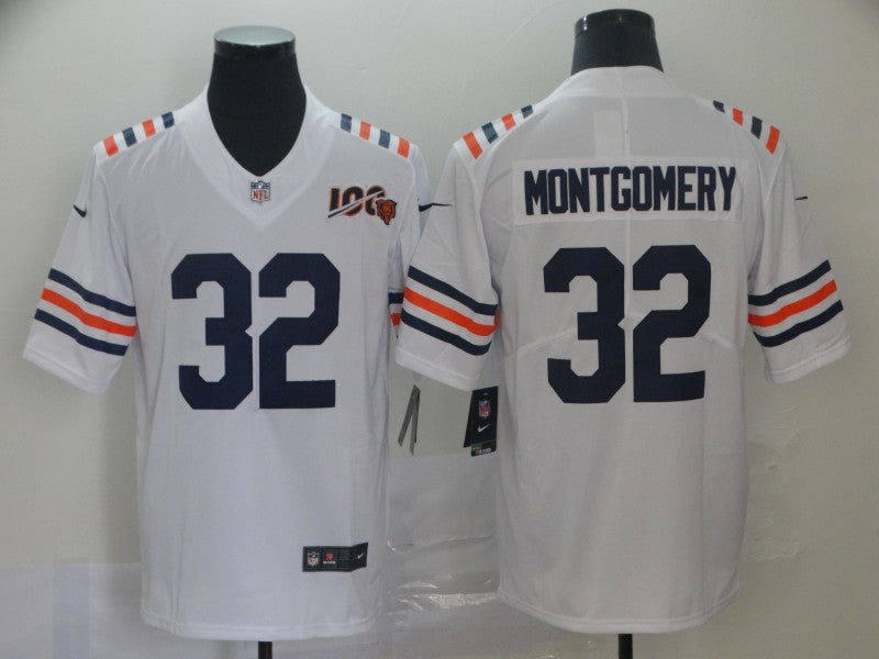 Men's Chicago Bears David Montgomery #32 White Game Jerseys