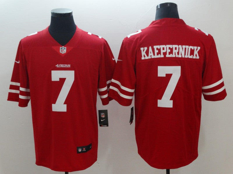 Men's San Francisco 49ers #7 Colin Kaepernick Player Jerseys Red
