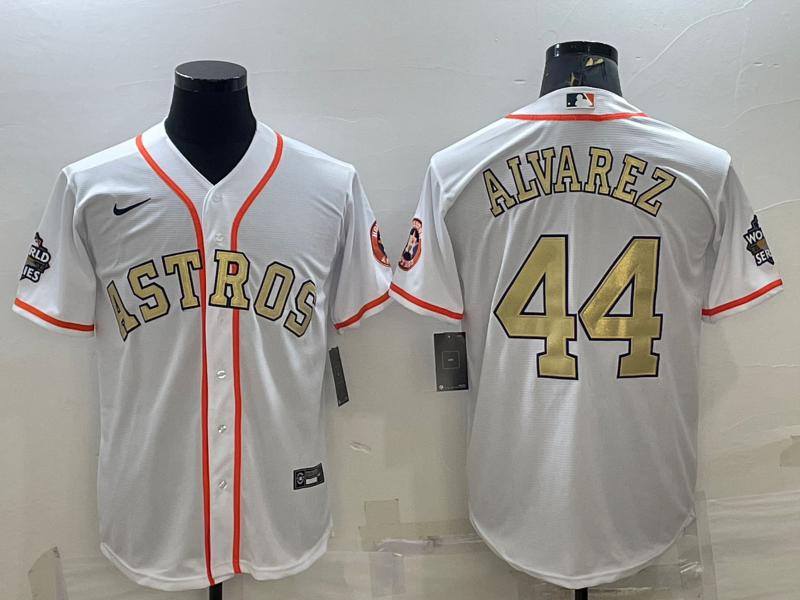 Men's Houston Astros Yordan Alvarez #44 White Replica Player Jerseys