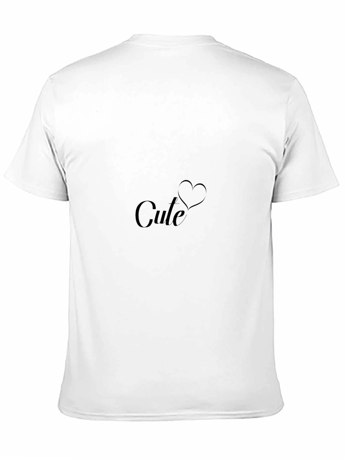 Cute Heart Graphic Black T-Shirt