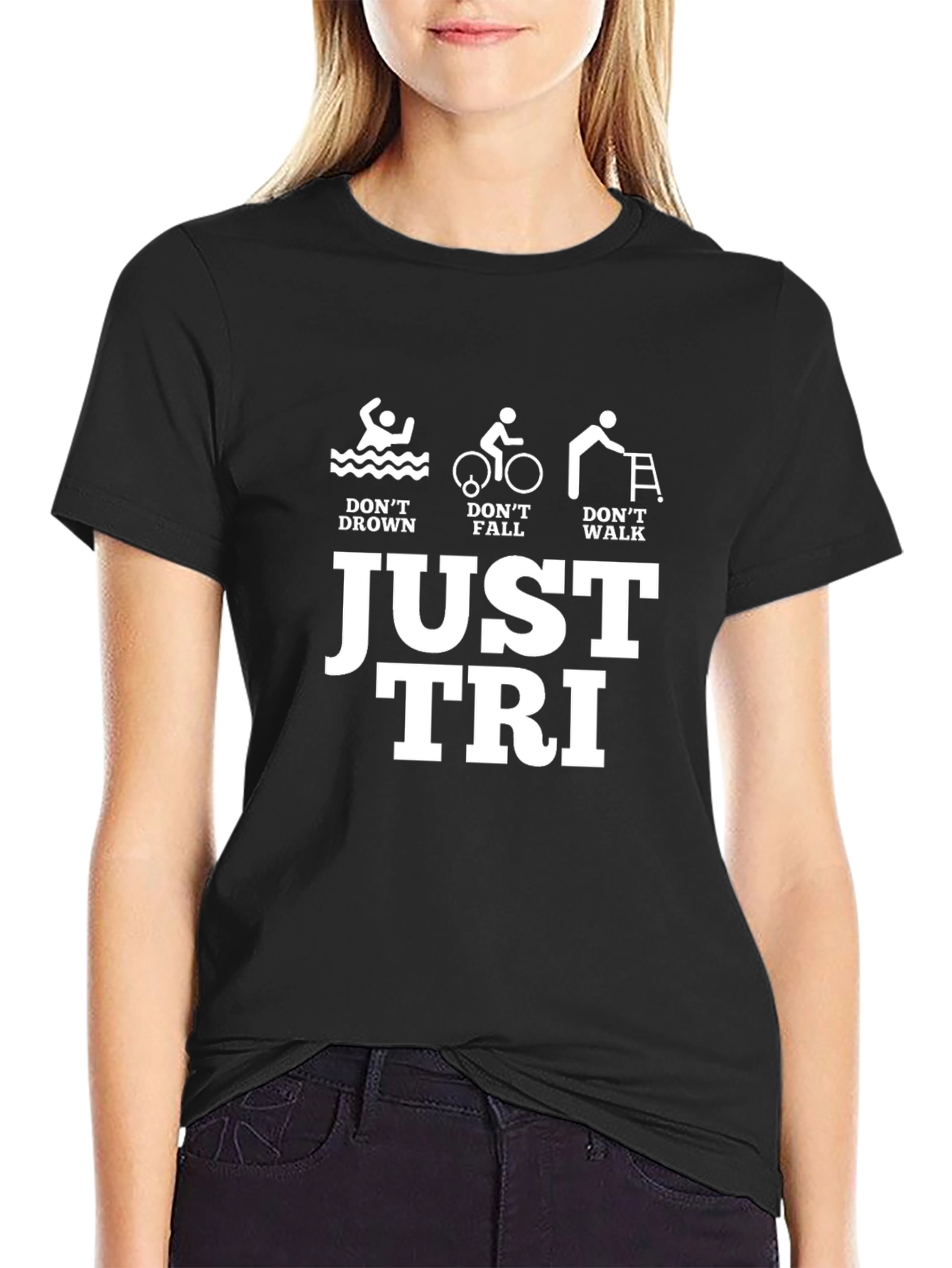 Just Tri T-Shirt - Triathlon Humor Tee