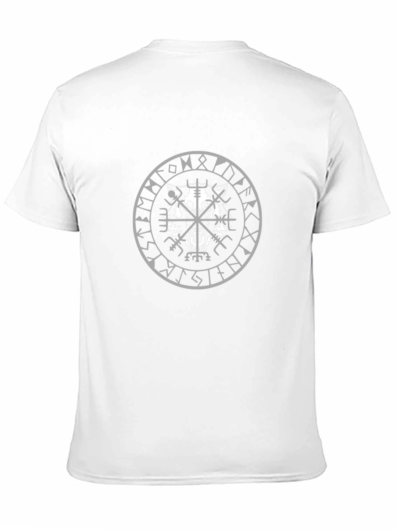 Wolf Rune Graphic Print Black Tee