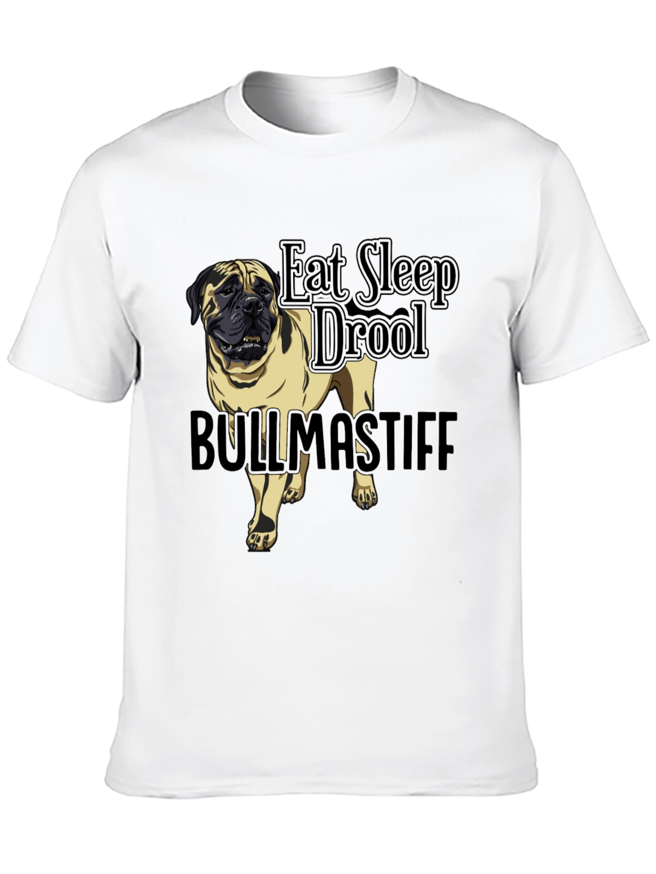 Bullmastiff Dog Breed Black T-Shirt - Eat Sleep Drool