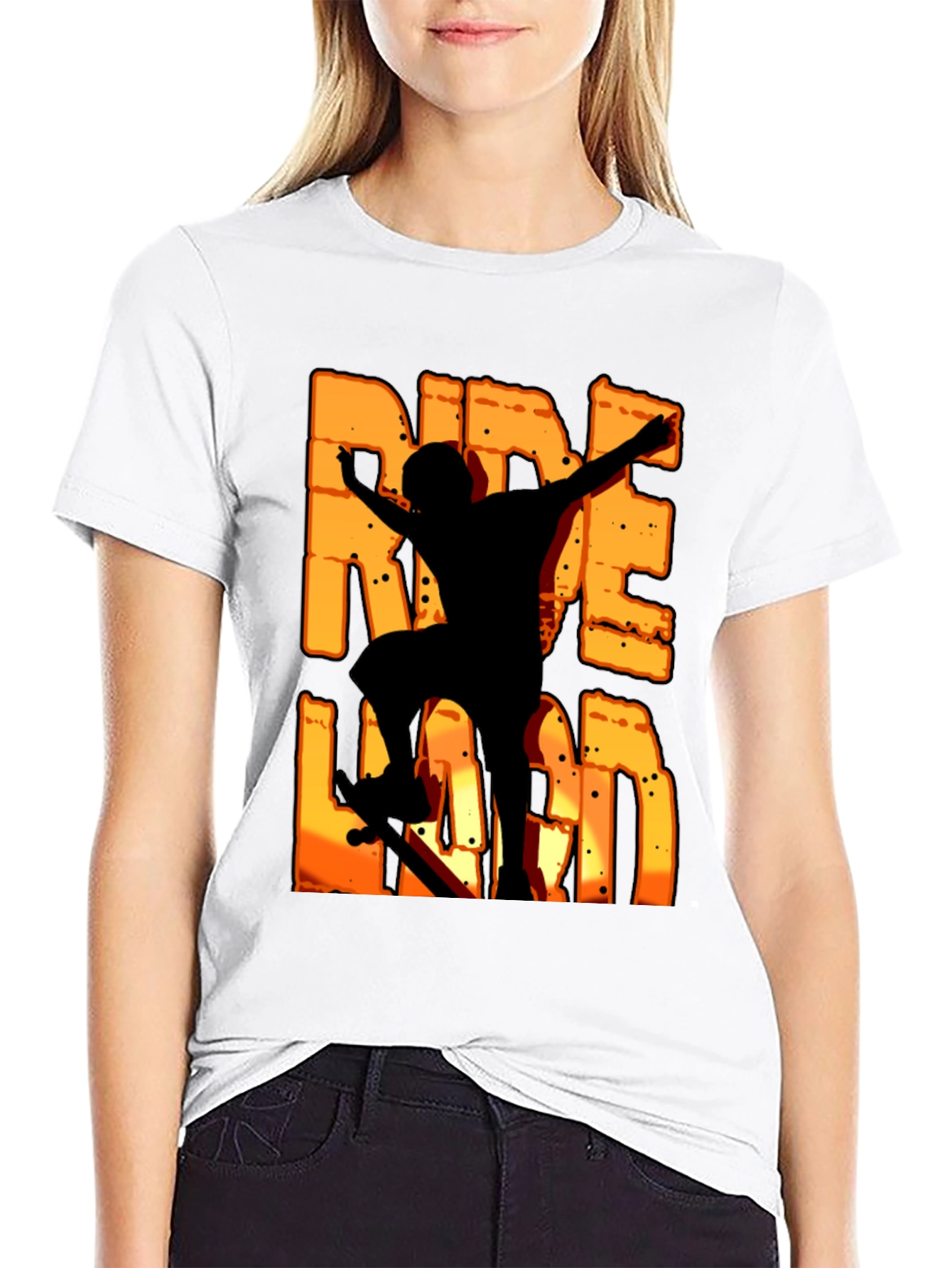 Ride Hard Black Graphic T-Shirt