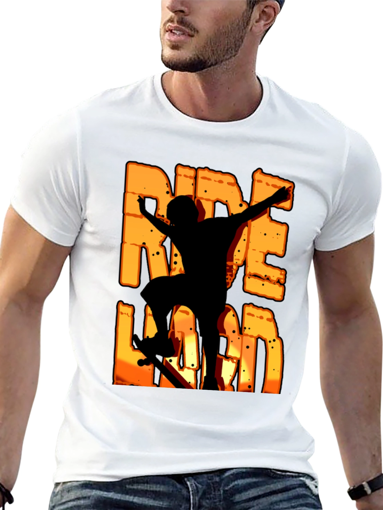 Ride Hard Black Graphic T-Shirt