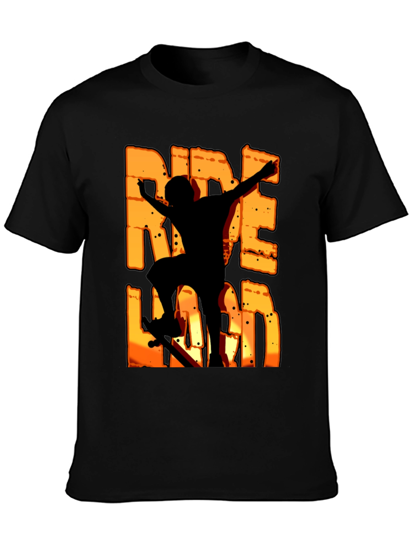 Ride Hard Black Graphic T-Shirt