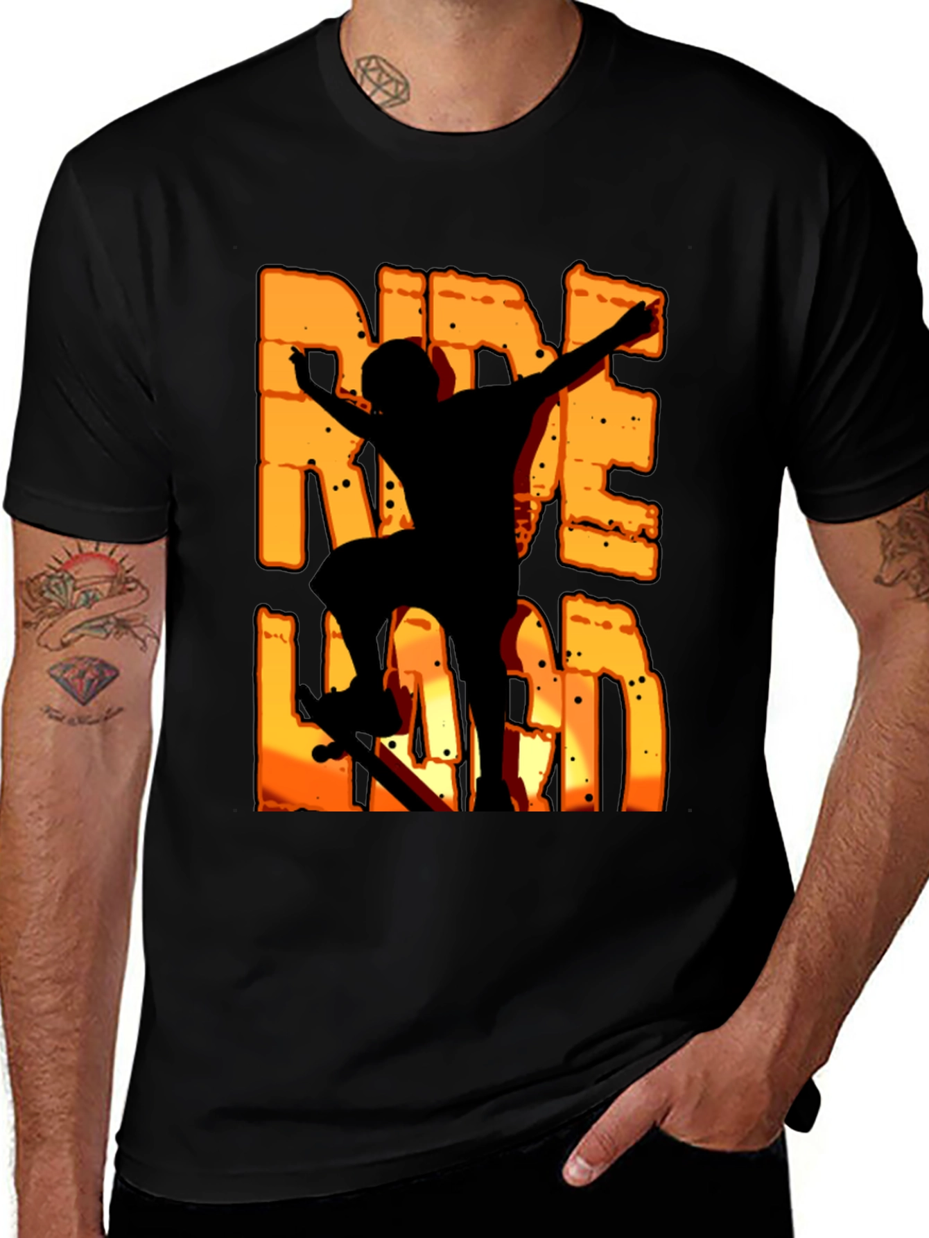 Ride Hard Black Graphic T-Shirt