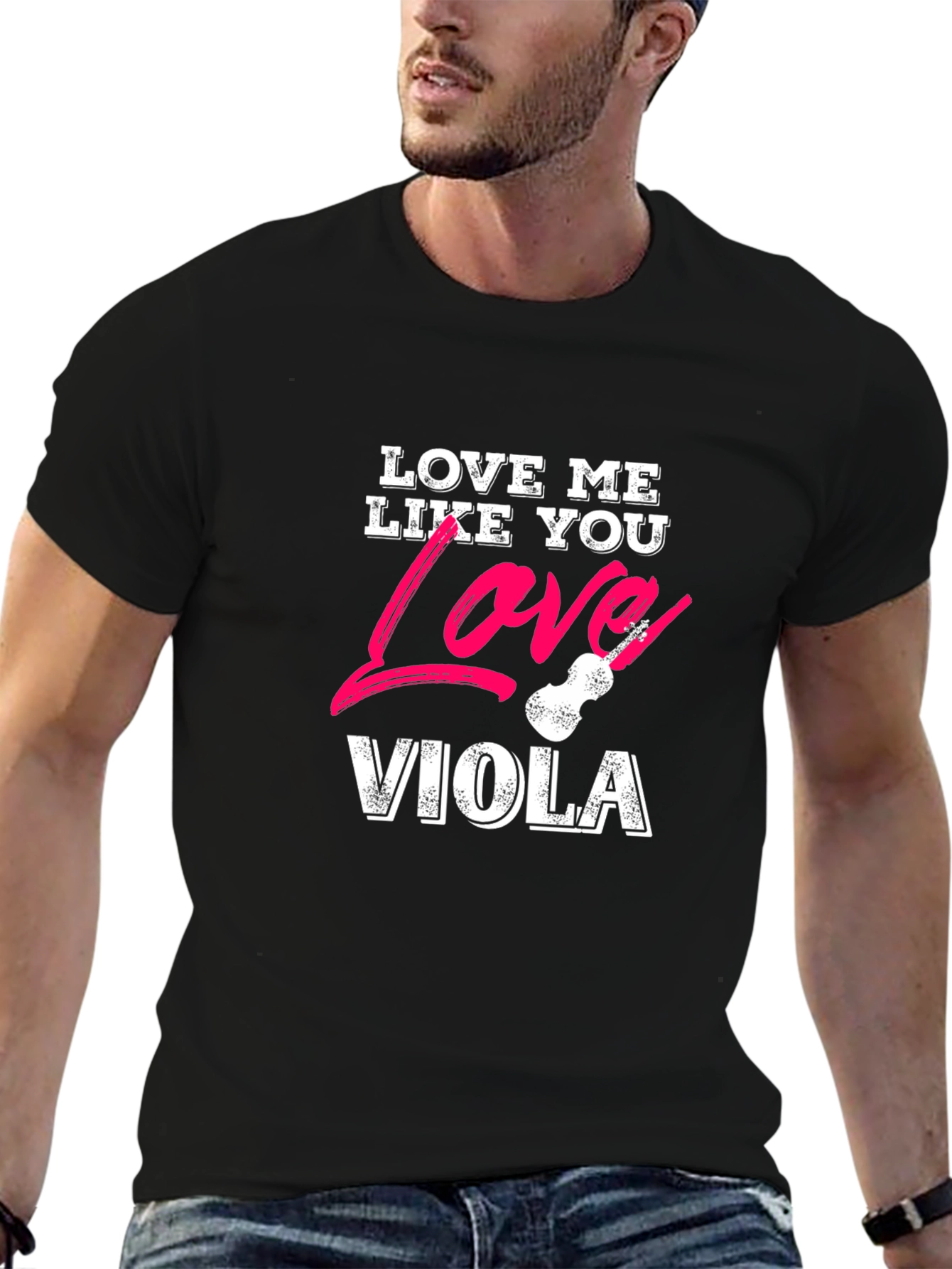 Love Viola Black Graphic T-Shirt