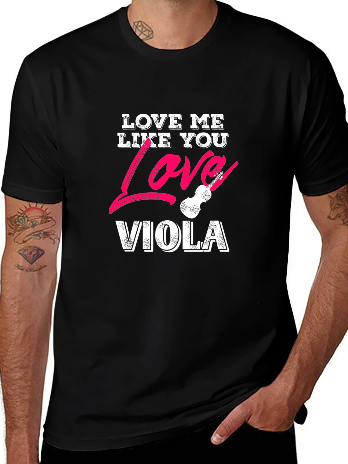 Love Viola Black Graphic T-Shirt