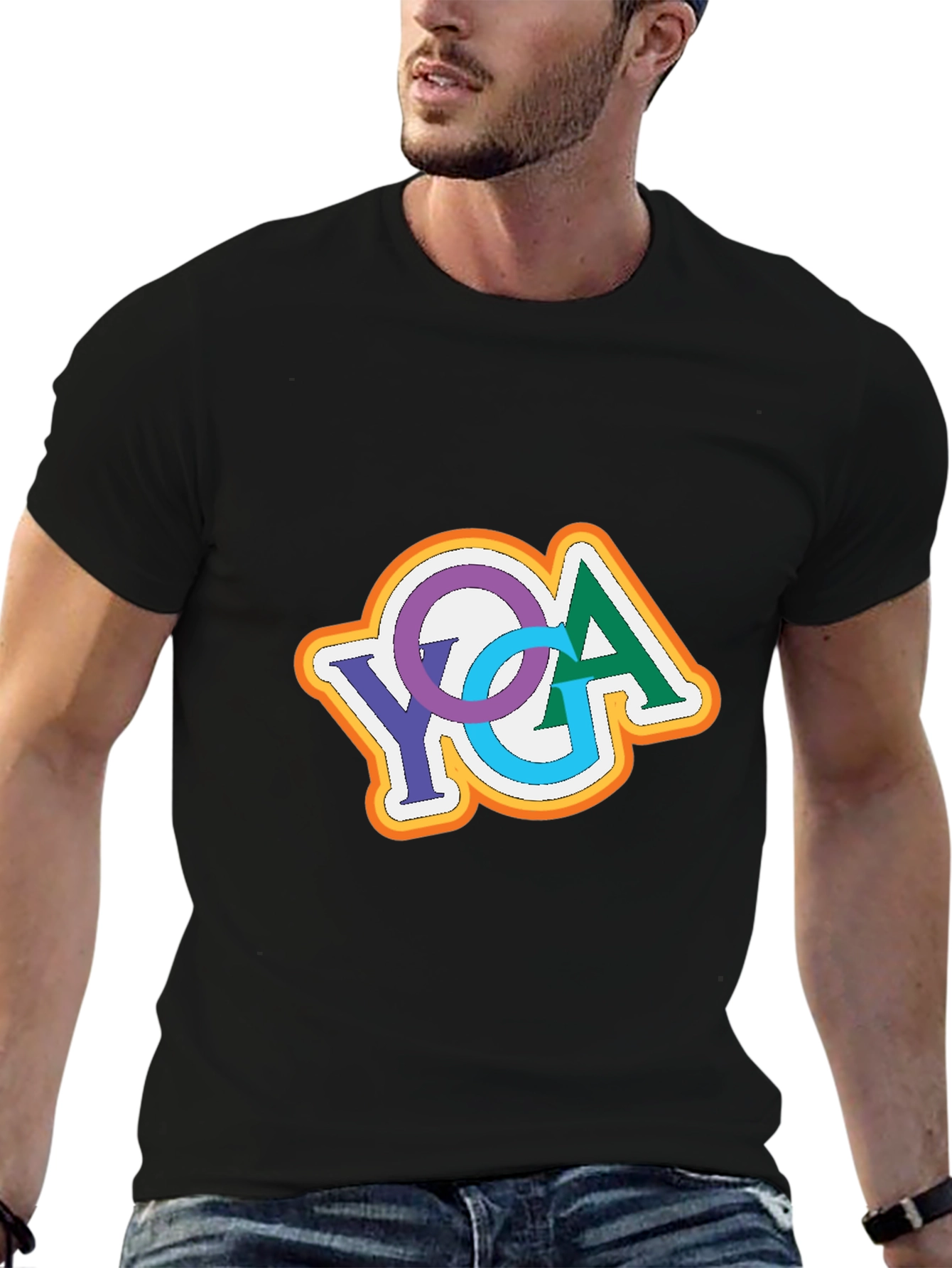 YGA Retro Design Black T-Shirt