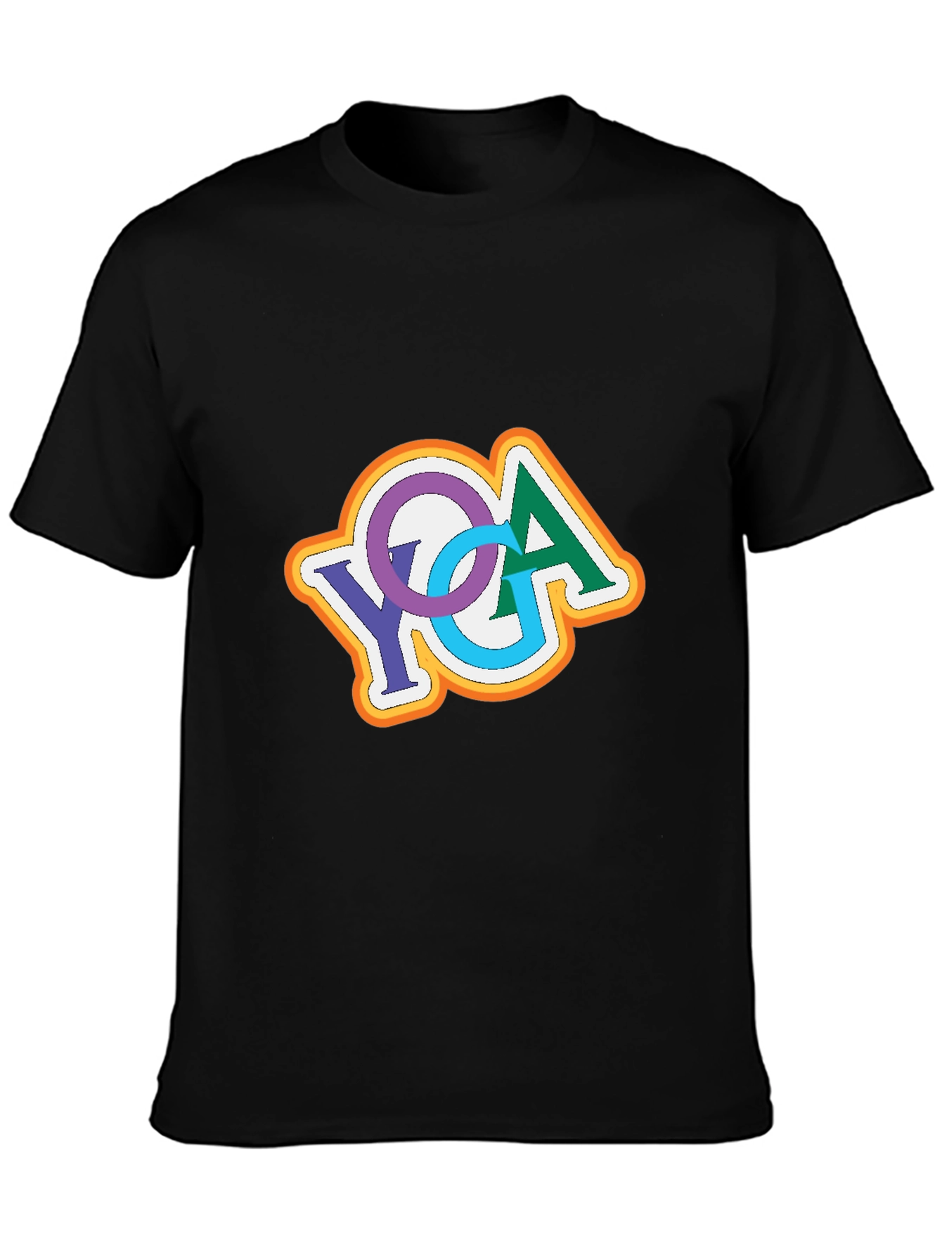 YGA Retro Design Black T-Shirt