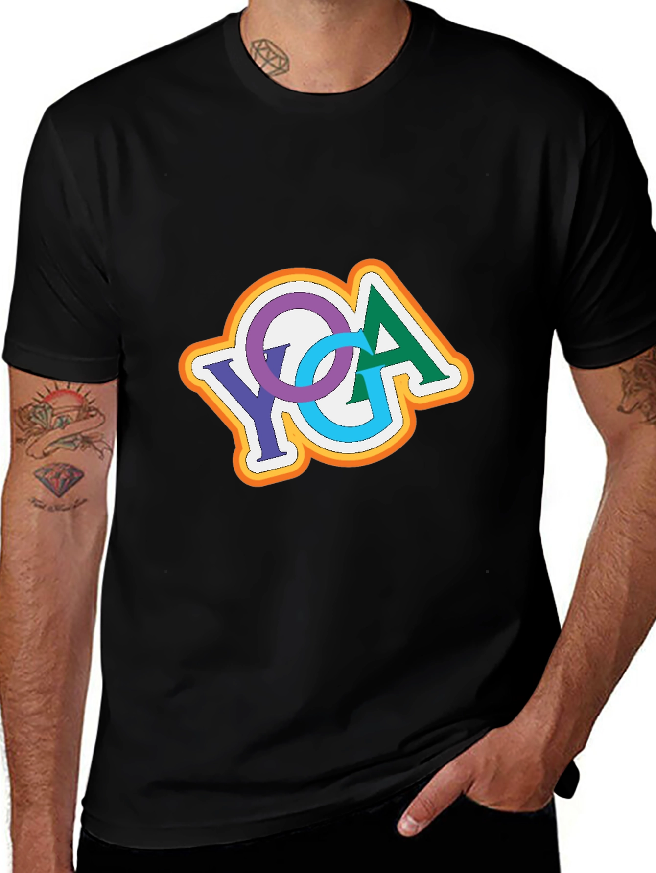 YGA Retro Design Black T-Shirt