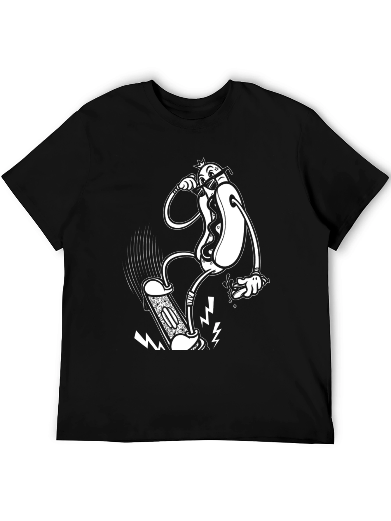Hot Dog Skateboard T-Shirt - Cool Graphic Tee