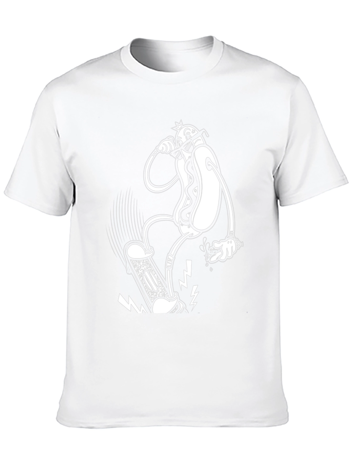 Hot Dog Skateboard T-Shirt - Cool Graphic Tee