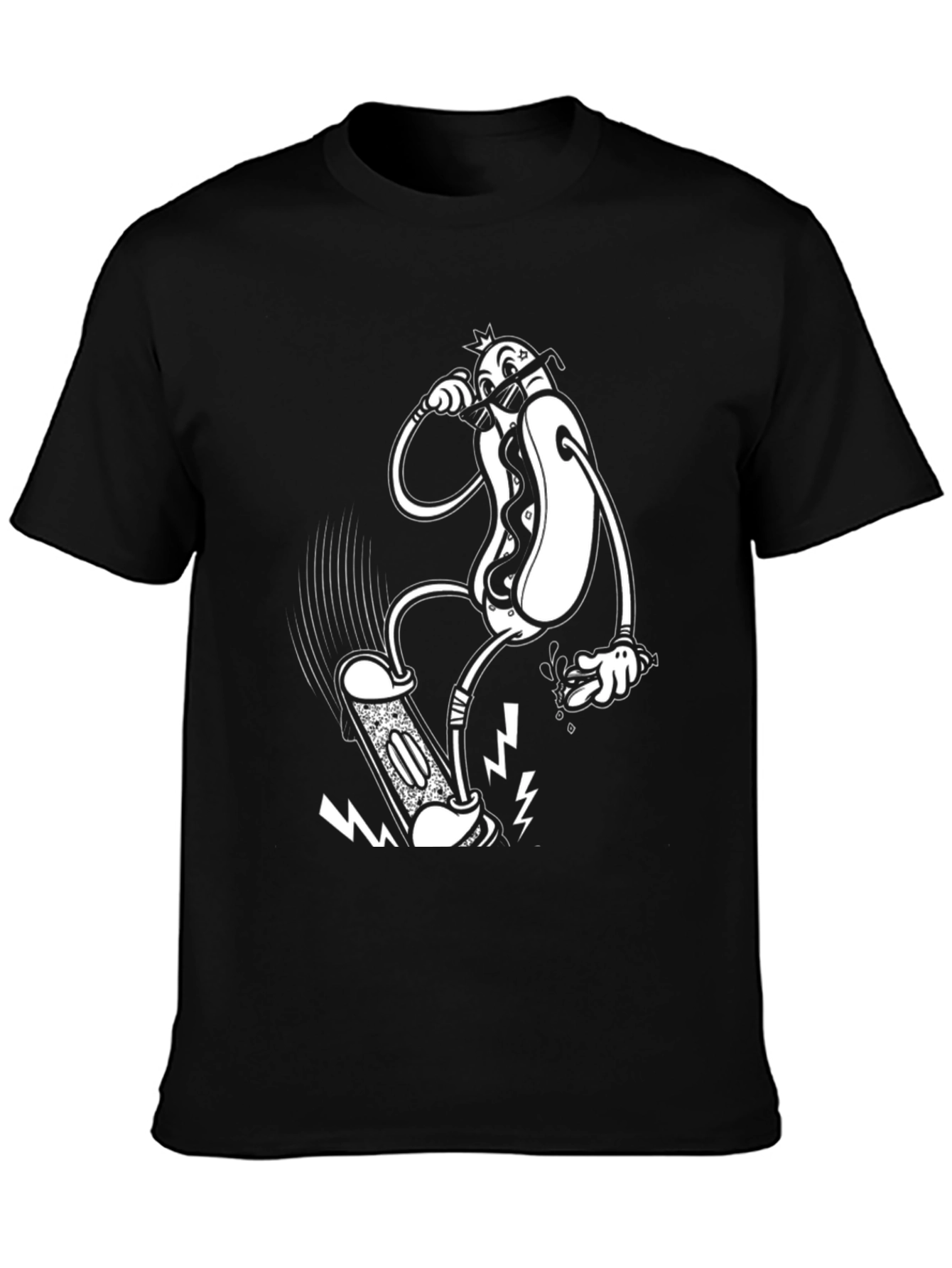 Hot Dog Skateboard T-Shirt - Cool Graphic Tee