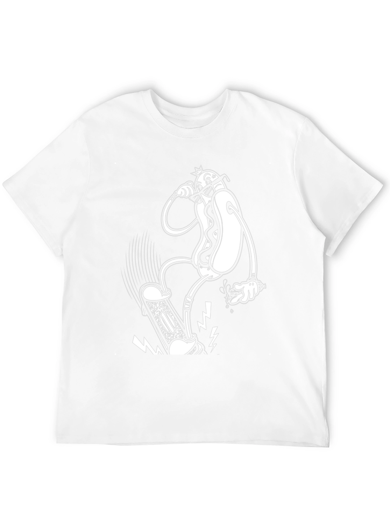 Hot Dog Skateboard T-Shirt - Cool Graphic Tee